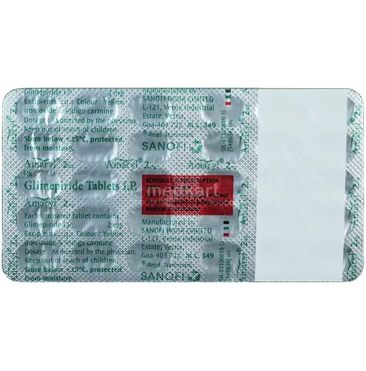 amaryl 2mg tablet 30's